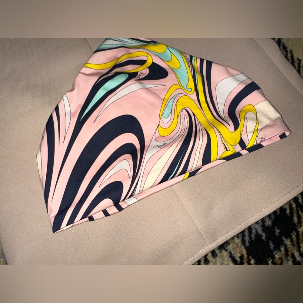 Pucci Onde print halter bikini top
